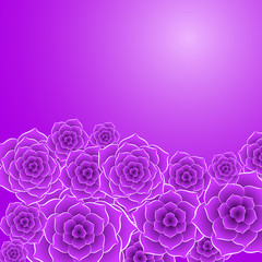 Wall Mural - Beautiful violet rose flower background. EPS10 vector.