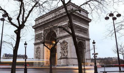 Wall Mural - Triumphal Arch de l Etoile ( arc de triomphe) - Place Charles de Gaulle in Paris