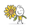© strichfiguren.de - Strichfiguren / Strichmännchen: Sonnenblume. (Nr. 275)