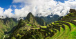 Picturesque panoramic view of terraces of Machu Picchu.