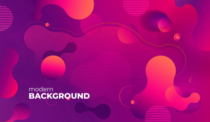 Wall Mural - colorful geometric background pattern. fluid shapes composition with trendy gradients. eps10 vector.
