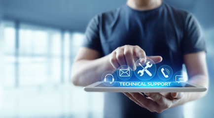 Wall Mural - technical support customer service business technology internet concept