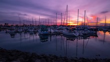 San Diego Boats Reflection Sunset