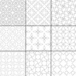© Liudmyla - Light gray geometric ornaments. Collection of seamless patterns