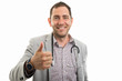 © Catalin Pop - Portrait of male doctor showing thumb up gesture
