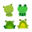 frogs vector collection design