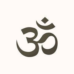 Canvas Print - Illustraition of the Indian Om symbol