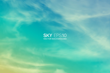 Wall Mural - realistic turquoise-yellow sky
