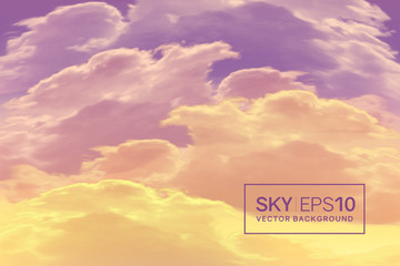 Wall Mural - realistic violet-orange sky