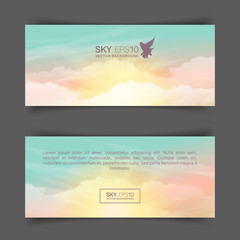 Wall Mural - realistic turquoise-yellow sky