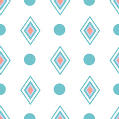 Wall Mural - Geometric shapes seamless vector pattern. 