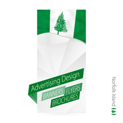 Wall Mural - Vector abstract banner template for Norfolk Island.