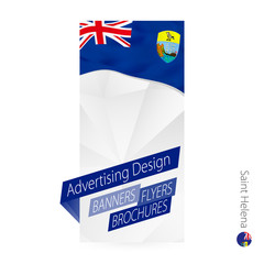 Wall Mural - Vector abstract banner template for Saint Helena.