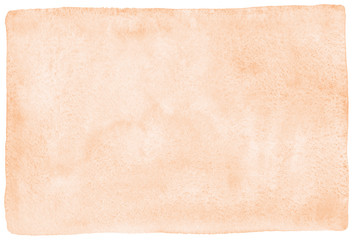 Wall Mural - Rose beige, natural watercolor texture with stains and rounded, uneven edges. Pastel, light brown aquarelle template for banners, posters. Human skin, foundation color painted watercolour background.