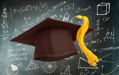 Poster - Composite image of mortar board