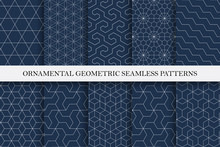 Collection Of Seamless Ornamental Vector Patterns. Geometric Oriental Design.