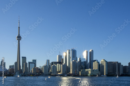 Plakat Panorama Toronto i sunbeam