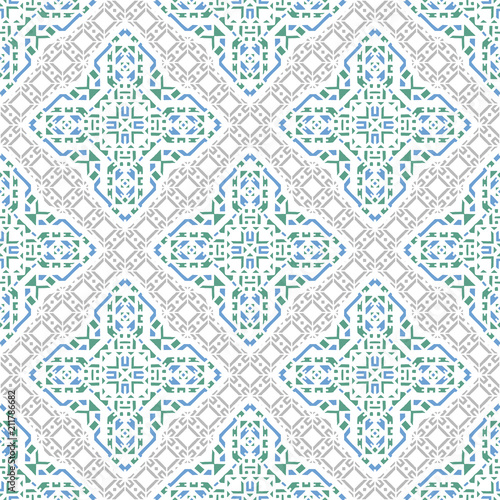 Naklejka dekoracyjna Decorative hand drawn seamless pattern. Tribal ethnic ornate decoration. Moroccan, Arabic, Indian, Turkish, ornament. Vector llustration.