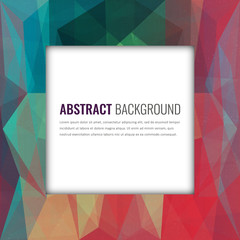 Wall Mural - Polygonal background with abstract multicolored mosaic. Vector
