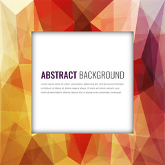 Wall Mural - Polygonal background with abstract multicolored mosaic. Vector