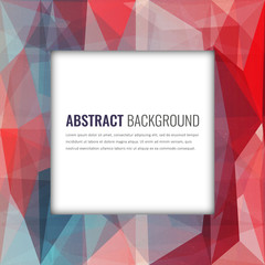 Wall Mural - Polygonal background with abstract multicolored mosaic. Vector