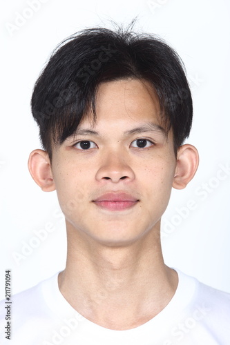 Asian Man Before Applying Make Up Hair Style No Retouch Fresh