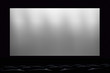 © Mirror-images - the big silver screen in the movie theater with seating