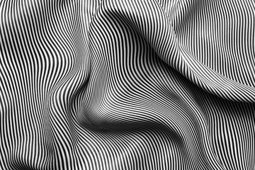 elegant black and white silk with stripes, abstract background