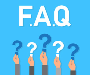 Wall Mural - faq. flat design concept for answers and questions. vector illustration for web banner, business pre