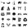 © ylivdesign - Mysteries of Asia icons set. Simple set of 25 mysteries of asia vector icons for web isolated on white background