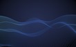 © Plastic man - Abstract landscape on a blue background. Cyberspace grid. Hi-tech network. 3d technology illustration. 3D illustration