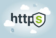 Secure your site with HTTPS, internet communication protocol that protects the integrity and confidentiality of data between the user's computer and the site vector illustration. security. cloud