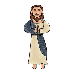 Canvas Print - Jesuschrist cartoon isolated vector illustration graphic design