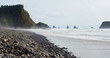 Pebble beach and Cape, Short Beach, Tillamook County, Oregon