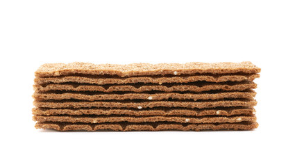 Poster - Thin rye crispy cracker isolated