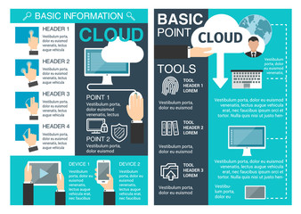 Aufkleber - Internet cloud information vector brochure