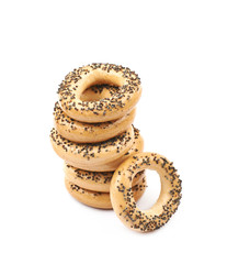 Sticker - Poppy seeds bagel isolated