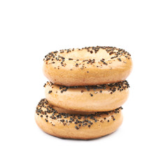 Sticker - Poppy seeds bagel isolated