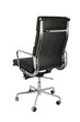 Black Office Chair on Casters Rear Side View