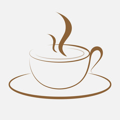 coffee silhouette logo for coffee shop.coffee logo isolated on white background.vector logo design