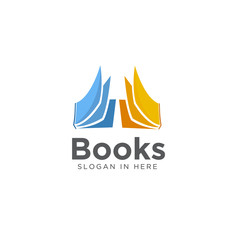 Wall Mural - Two books open logo