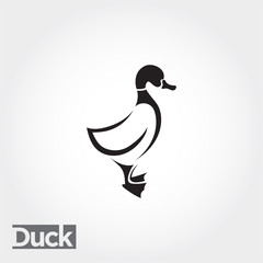 Wall Mural - side line art duck, goose, swan logo