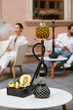 © puhhha - Shisha With Fruits On Table In Hookah Bar Closeup