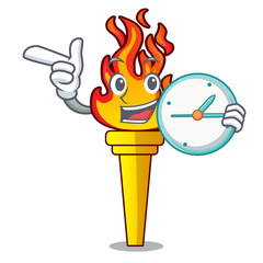 Poster - With clock torch character cartoon style