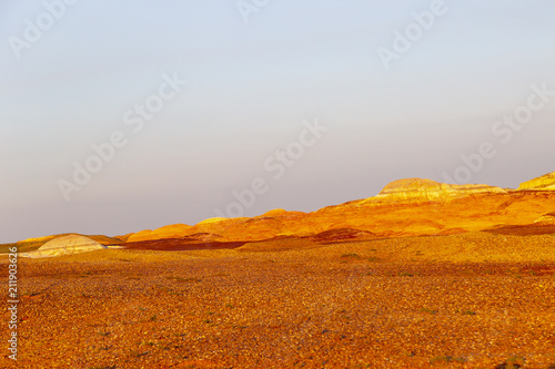 Red And Yellow Dry Soil On The Sunset Stock Photo Adobe Stock