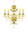Golden vintage chandelier. Vector chandelier. Chandelier with candles. Vector illustration