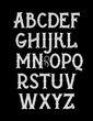 Original vintage art nouveau font. Vector alphabet