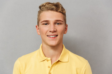 Canvas Print - Close up portrait of a smiling casual teenage boy