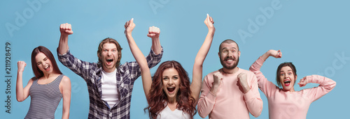 Fotografía Winning success man happy ecstatic celebrating being a winner