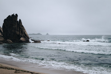 Waves and cliff